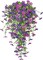 3 Pcs Artificial Hanging Flowers for Outdoors Spring Purple Faux Silk Daisy Flowers UV Resistant Fake Plants Eucalyptus Realistic